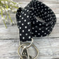 Handmade Polka Dot Lanyard, Cute Lanyard with ID holder, Popular Right Now, Teacher Lanyard with ID holder, Black Lanyard, Librarian Gifts