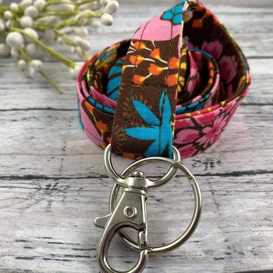 Floral lanyard, Lanyard for Keys, Trending Now, Teacher Life, Lanyard for Badge, Lanyard Keychain, Nurse Lanyard, Fabric Lanyard, Nurse Life
