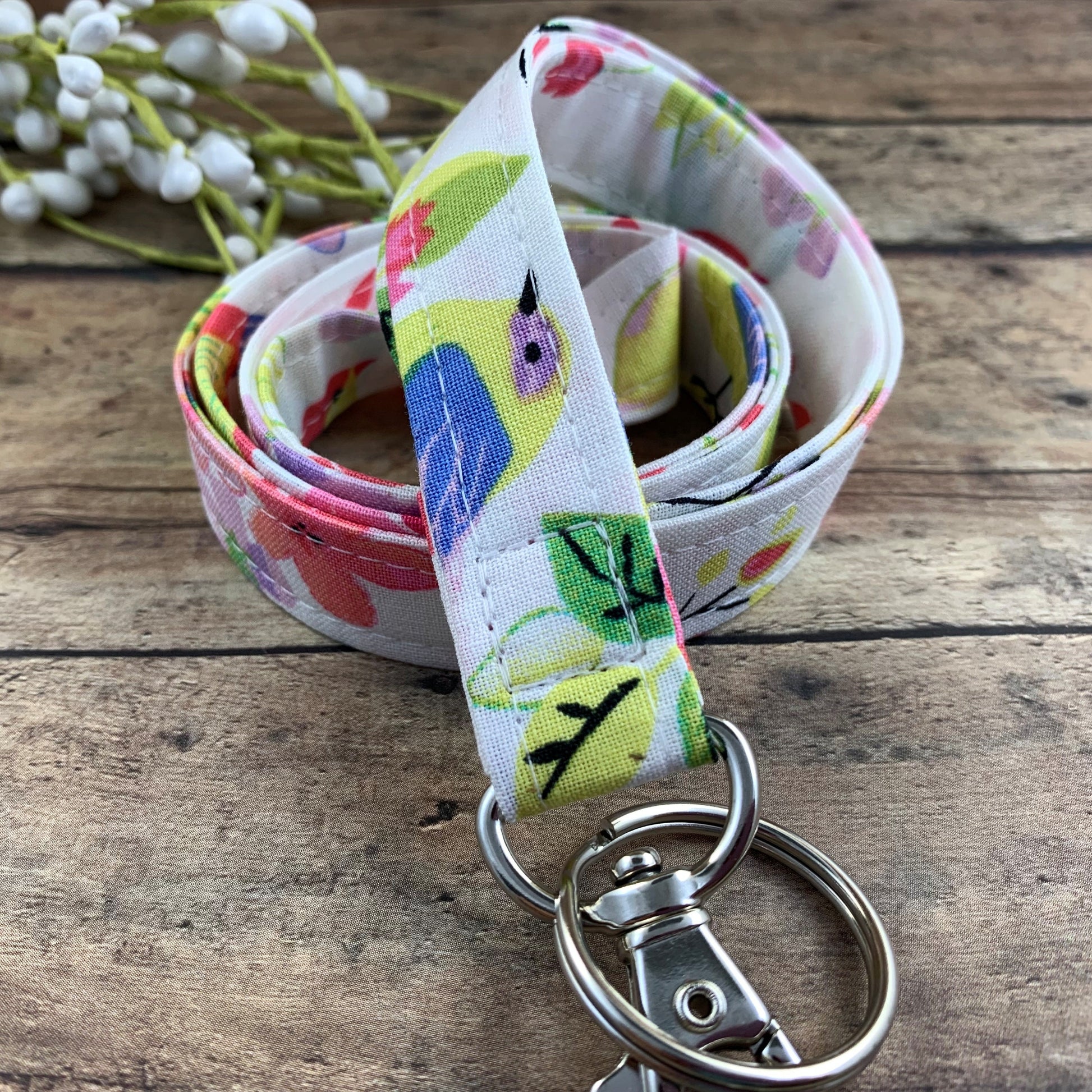 Cute Lanyard for Keys| Lanyard Necklace | Fabric Lanyard | Popular Right Now | Birds |  Lanyard for Keys | Librarian Gifts | Teacher Lanyard