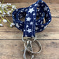 Handmade Stars Lanyard, Cute Lanyard with ID holder, Patriotic Lanyard, Teacher Lanyard with ID holder, Lanyard for keys, Librarian Gifts