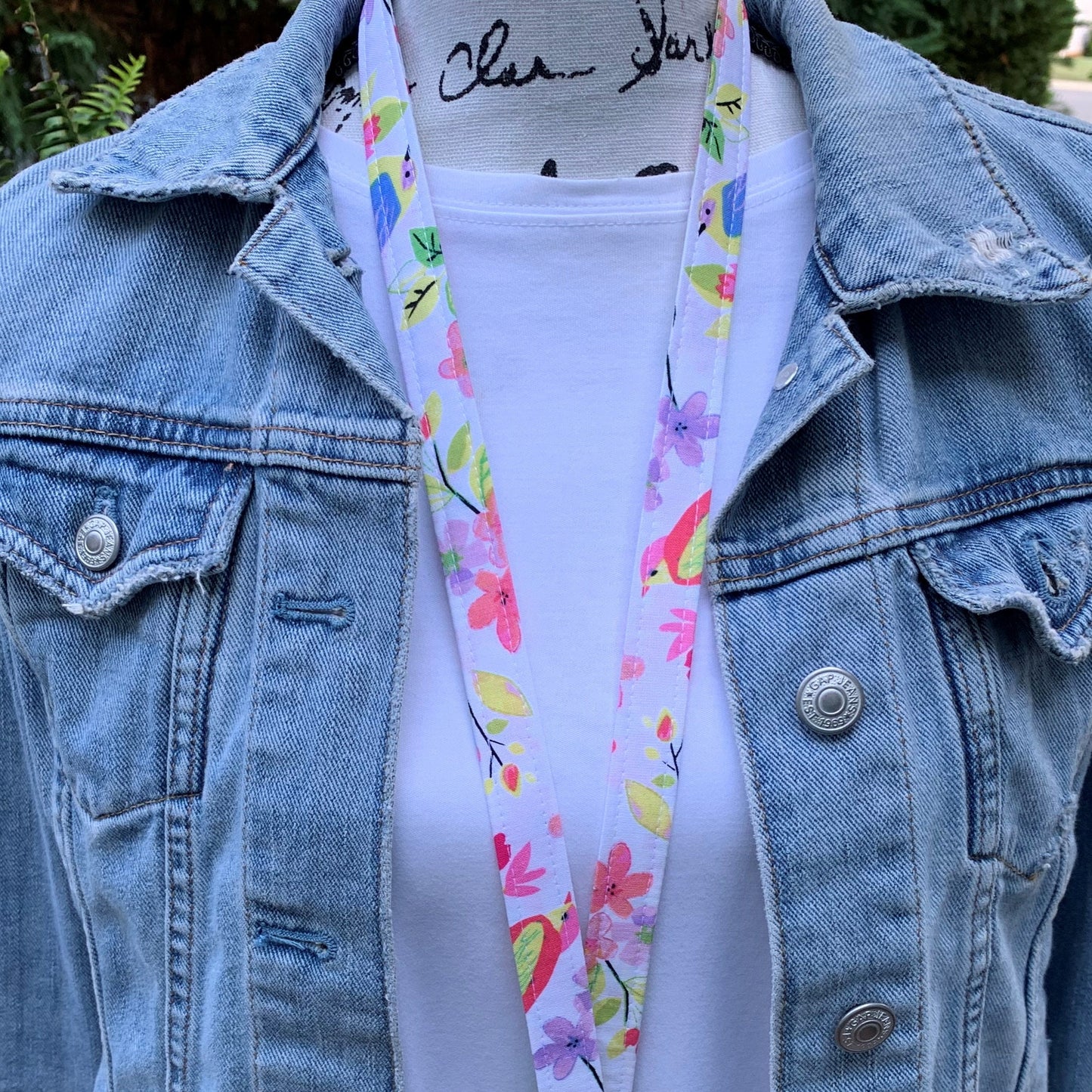 Cute Lanyard for Keys| Lanyard Necklace | Fabric Lanyard | Popular Right Now | Birds |  Lanyard for Keys | Librarian Gifts | Teacher Lanyard