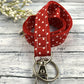 Handmade Polka Dot Lanyard, Cute Lanyard with ID holder, Popular Right Now, Teacher Lanyard with ID holder, Red Lanyard, Librarian Gifts