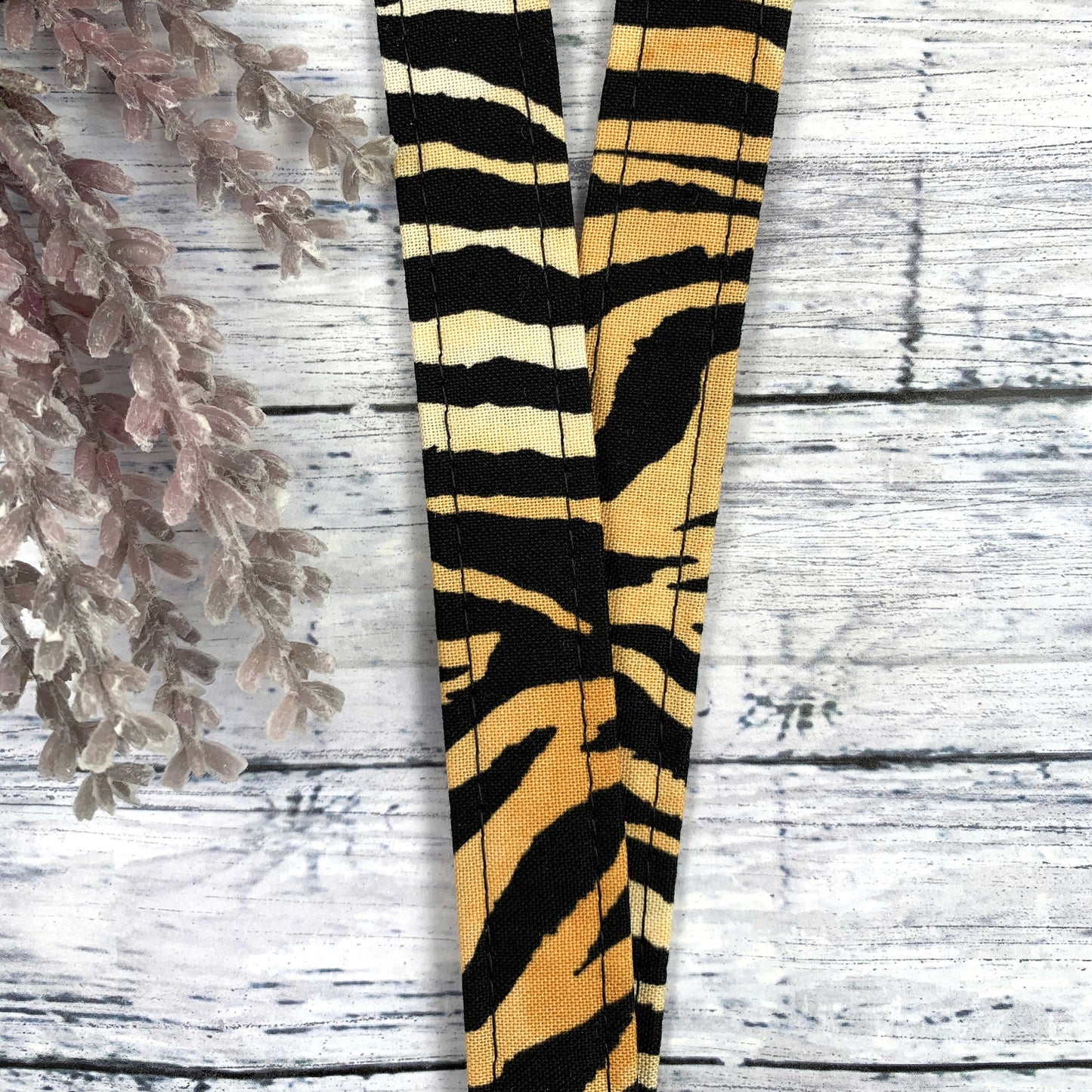 Handmade Tiger Print Lanyard, Cute Lanyard with ID holder, Popular Right Now, Teacher Lanyard with ID holder, Animal Print, Librarian Gifts