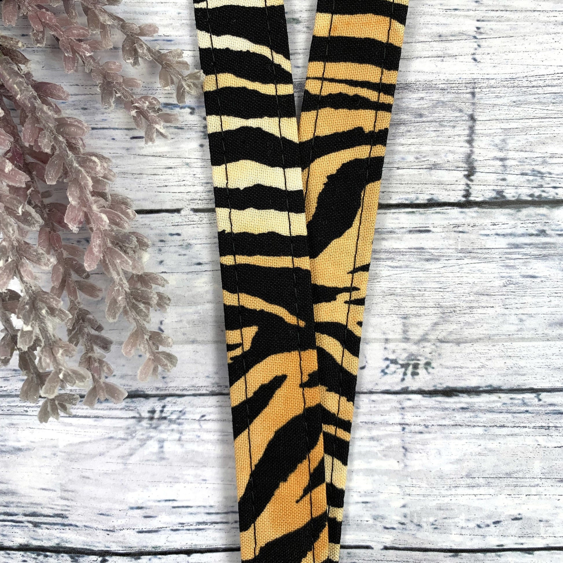 Handmade Tiger Print Lanyard, Cute Lanyard with ID holder, Popular Right Now, Teacher Lanyard with ID holder, Animal Print, Librarian Gifts