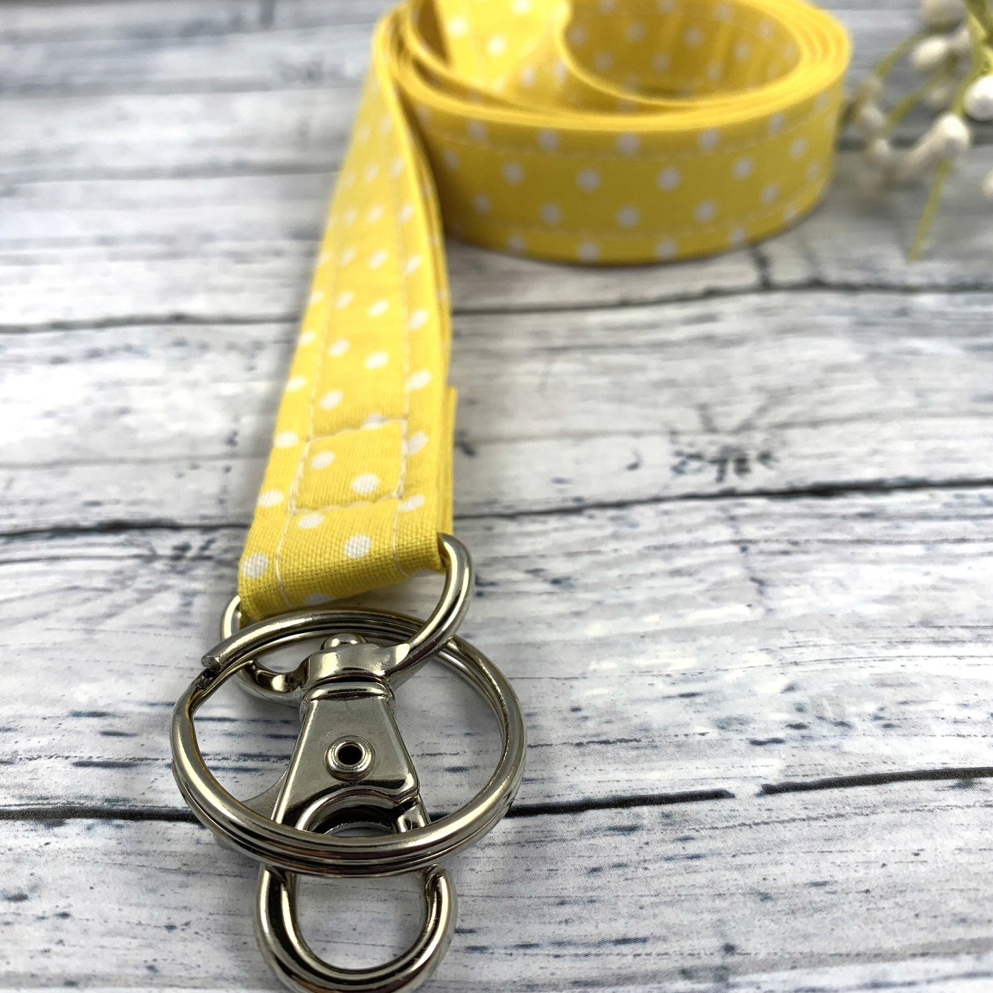 Polka Dot Lanyard, Cute Lanyard with ID holder, Popular Right Now, Teacher Lanyard with ID holder, Yellow Lanyard, High School Teacher