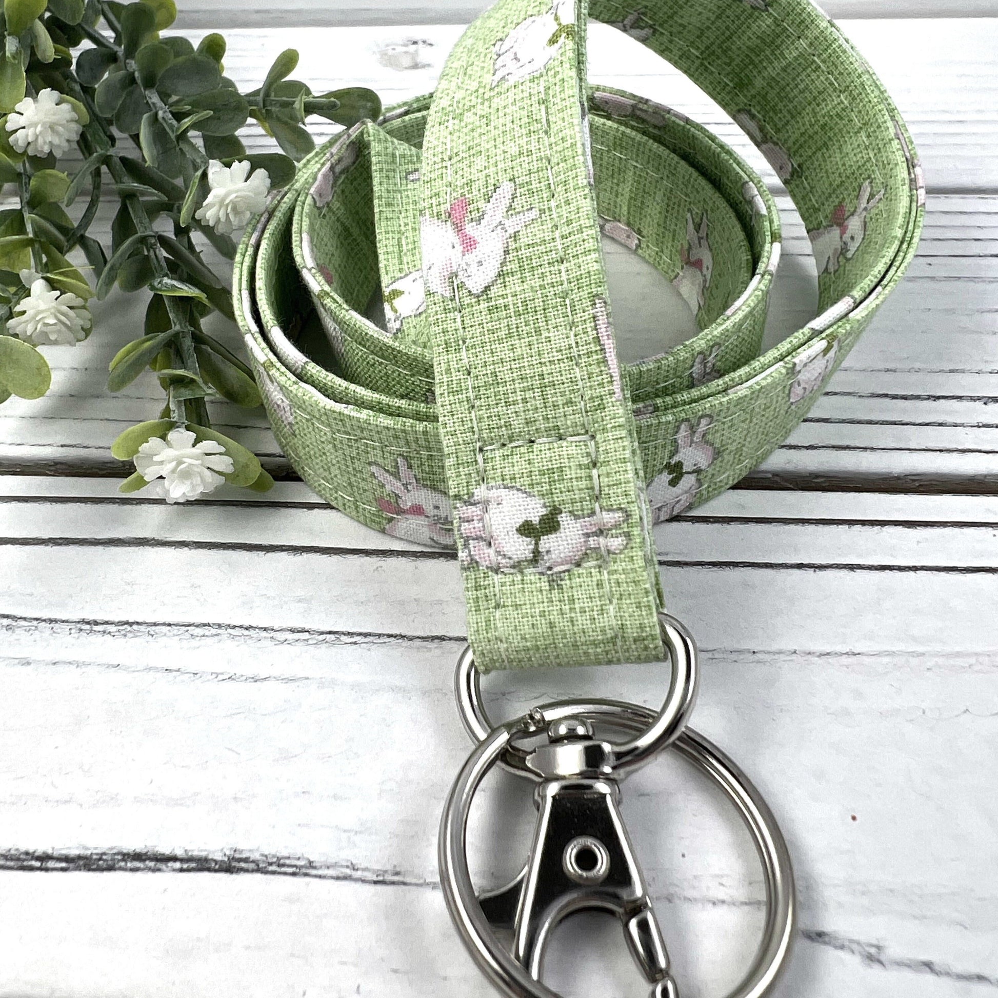 Easter Lanyard with Bunny, Cute Lanyard with ID holder, Popular Right Now, Teacher Lanyard with ID holder, Work Lanyard , Librarian Gifts