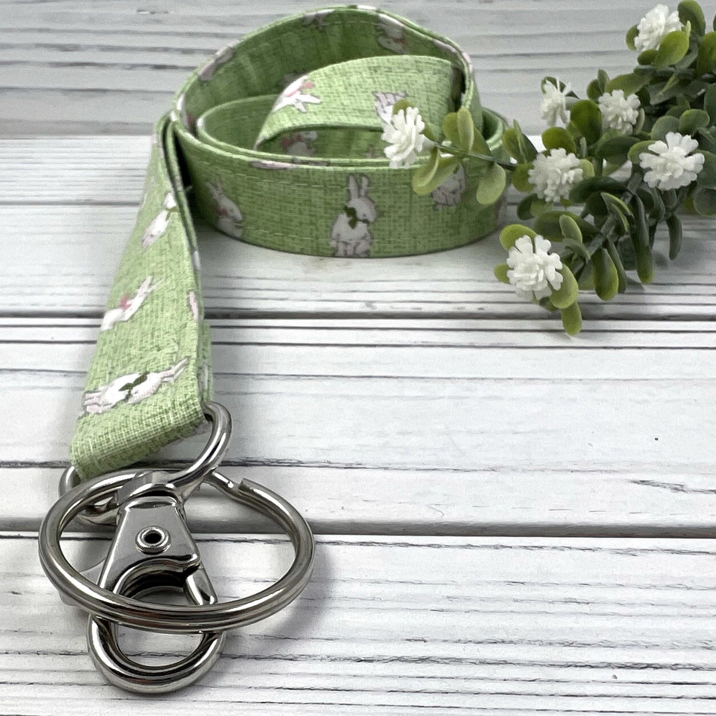 Easter Lanyard with Bunny, Cute Lanyard with ID holder, Popular Right Now, Teacher Lanyard with ID holder, Work Lanyard , Librarian Gifts