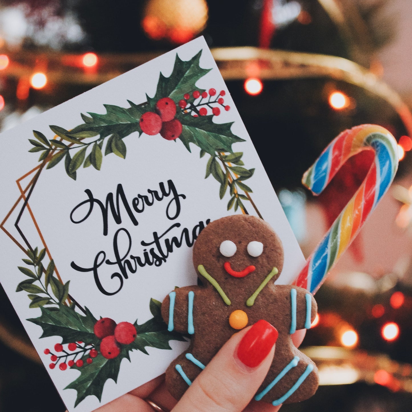 Christmas Lanyard with Gingerbread Man